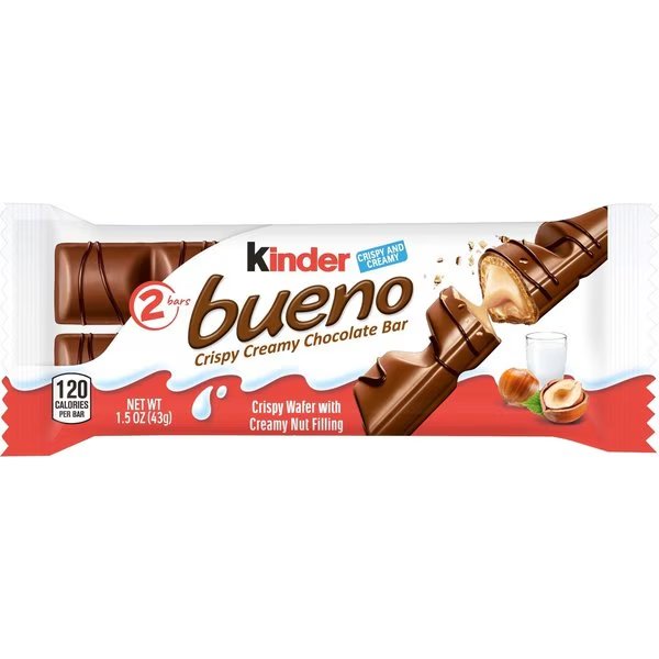Kinder bueno Chocolate Candies 1.5 oz, Ferrero Rocher, Mfr#: 702372